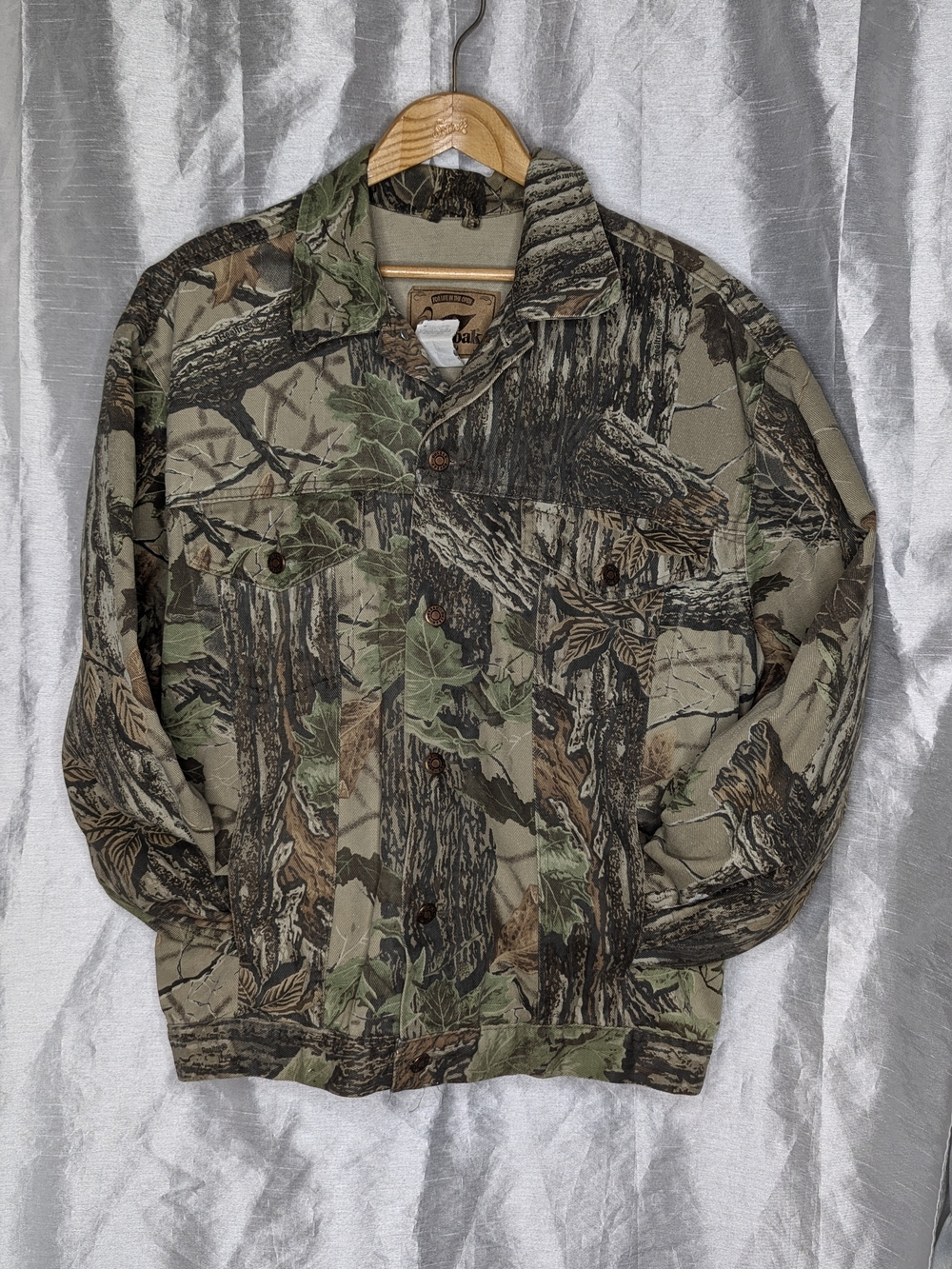 Duxbak Vintage Denim Camouflage Button Jacket Hunting Outdoor Everyday Durable